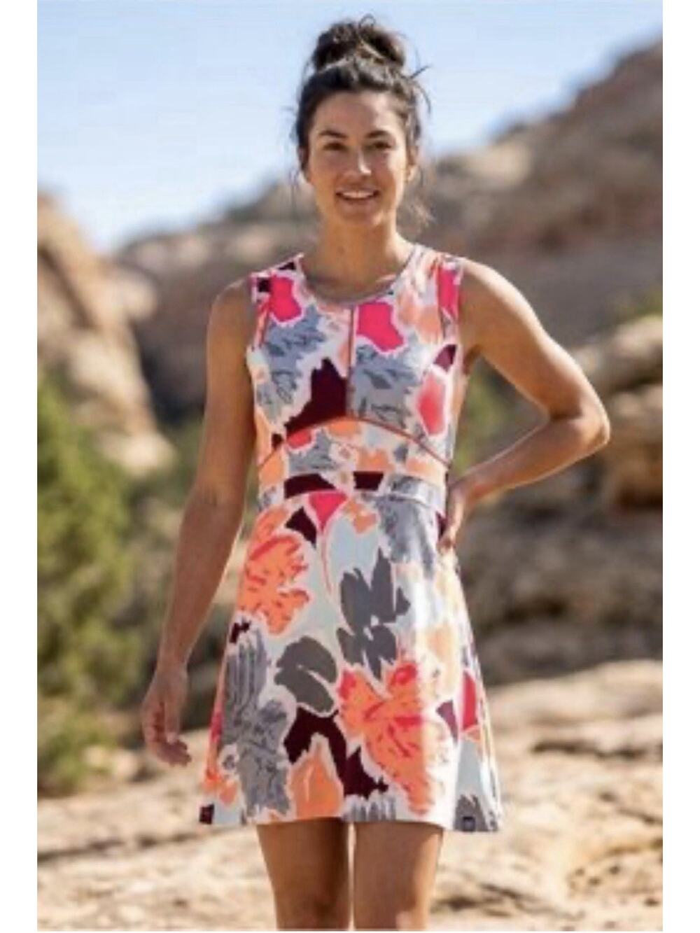 TITLE NINE Floral Dream Athletic Dress Sleeveless Performance Tennis Golf Large